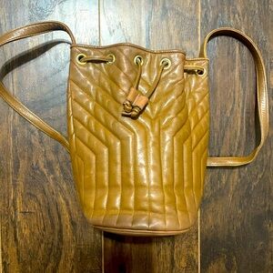 Vintage YSL Quilted Leather Bucket Bag